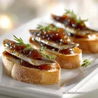 Canap&eacute;s de anchoas con dulce de membrillo Receta f&aacute;cil y gourmet