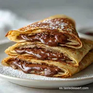 Receta de Crepes Rellenos de Chocolate Casero