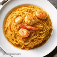 Espaguetis con Gambas al Ajillo Receta Mediterr&aacute;nea F&aacute;cil