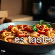 Fetuccini Crema Pimiento Rojo: &iexcl;Receta Cremosa y F&aacute;cil!