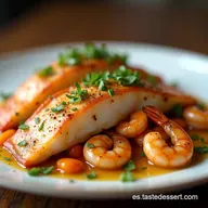 Merluza al Horno con Gambas y Almejas Jugosa Receta F&aacute;cil