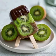 Paletas de Kiwi Chocolate: Crocantes