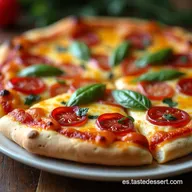Pizza Keto con Base Crujiente de Queso y Almendra Receta F&aacute;cil