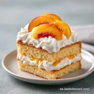 Torta de Chantilly Y Durazno Esponjosa