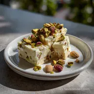 Turrn de Pistachos y Chocolate Blanco: Textura Fundente