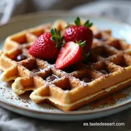 Waffles Veganos de Avena y Chocolate Receta F&aacute;cil y Deliciosa