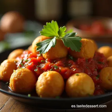 Alb&oacute;ndigas con Verduras Jugosas en Salsa de la Huerta Receta F&aacute;cil Tarjeta de receta