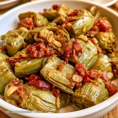 Alcachofas a la Andaluza con Jamón Tarjeta de receta