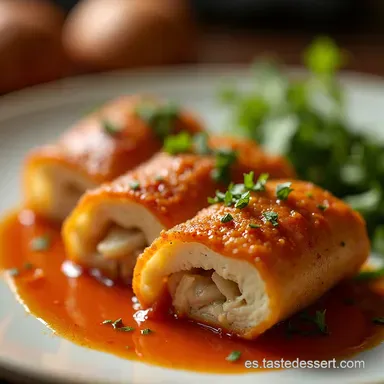 Arrollado de Pollo Receta de Nancy El Secreto Est&aacute; Aqu&iacute; Tarjeta de receta