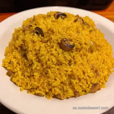 Arroz con Champi&ntilde;ones Cremoso Receta F&aacute;cil de Abuela Tarjeta de receta