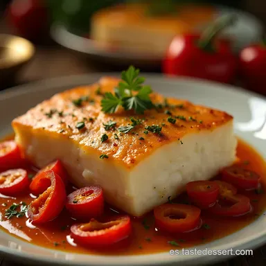 Receta de Bacalao Navide&ntilde;o Cremoso con Pimientos Asados F&aacute;cil Tarjeta de receta