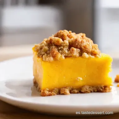 Sol Tropical Barras de Crumble de Mango Fáciles Tarjeta de receta