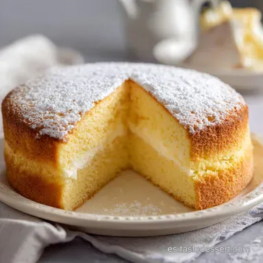 Bizcocho de Yogur para 8 Raciones: Miga de Seda Tarjeta de receta