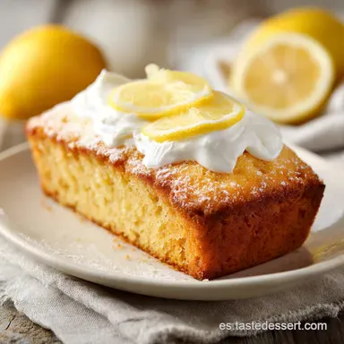Bizcocho de Yogur Lim&oacute;n Esponjoso para 10 Raciones Tarjeta de receta