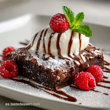 Brownie de Chocolate Foster Hollywood: Ready in 50 Min Tarjeta de receta