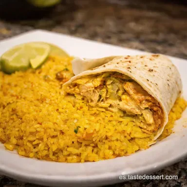Burrito de Arroz y Pollo Norte&ntilde;o Receta Casera Deliciosa Tarjeta de receta