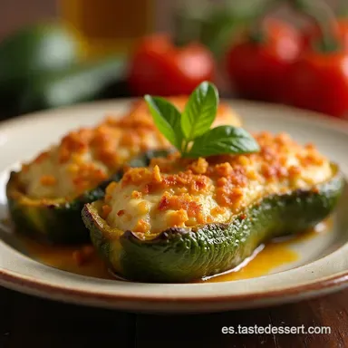 Calabacines Rellenos At&uacute;n Freidora Aire Mi Secreto Ligero Tarjeta de receta