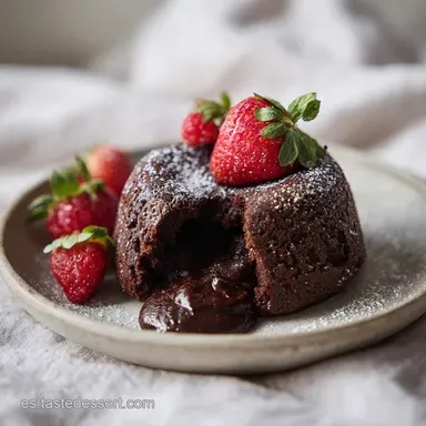 Coulant de Chocolate Receta para 4 Raciones Tarjeta de receta