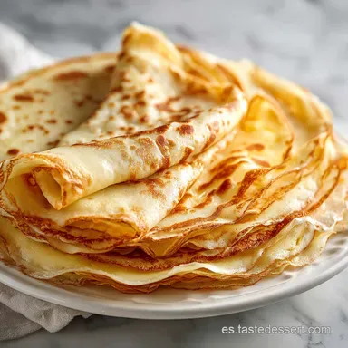 Crepes Franceses: Receta F&aacute;cil para 4 Raciones Tarjeta de receta