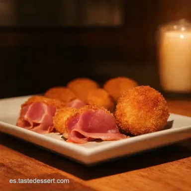 Aperitivos Espa&ntilde;oles Mis Croquetas de Jam&oacute;n Ib&eacute;rico Caseras Tarjeta de receta