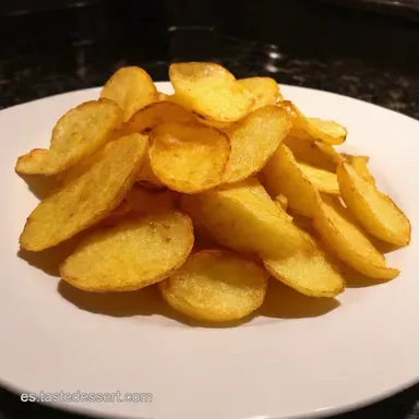 Chips Caseras F&aacute;ciles El Secreto para unas Patatas Crujientes Tarjeta de receta