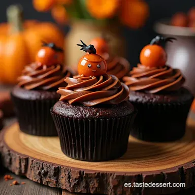 Black Magic Halloween Cupcakes Receta El Hechizo Más Dulce Tarjeta de receta