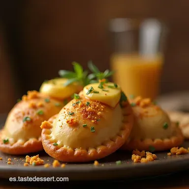 Empanadas Cremosas de Nata Champiñón y Beicon Receta Jugosa Tarjeta de receta