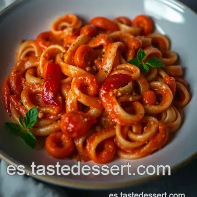 Fetuccini Crema Pimiento Rojo: &iexcl;Receta Cremosa y F&aacute;cil! Tarjeta de receta