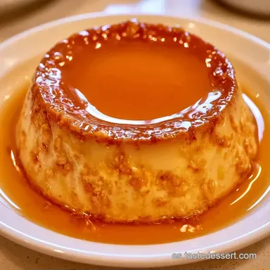 Flan de Vainilla Cremoso Tarjeta de receta