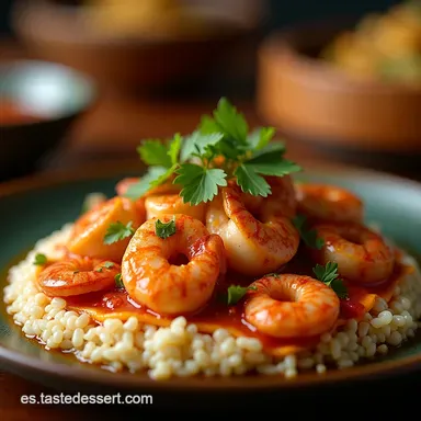 Cumi Dan Udang Saus Padang Mariscos Intensos al Estilo Sumatra Tarjeta de receta
