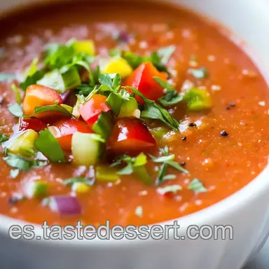 Gazpacho Andaluz: &iexcl;El Secreto de la Abuela para el Verano! Tarjeta de receta