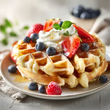 Gofres Receta F&aacute;cil Casero en 25 Minutos Tarjeta de receta