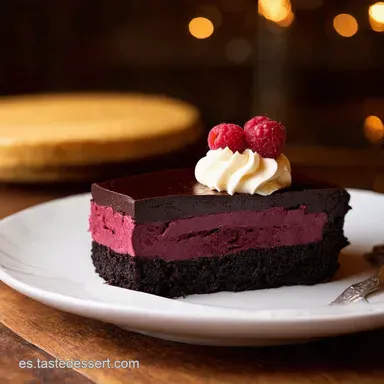 La Tarta de Queso de Chocolate Negro y Frambuesa Que Te Cambiará La Vida Tarjeta de receta