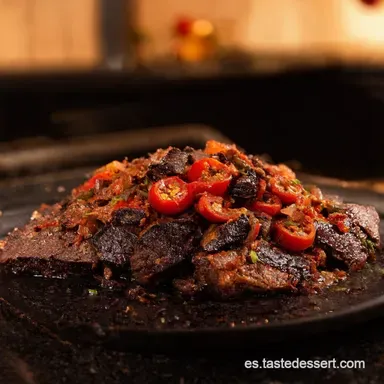 Morcilla de Burgos con Pimientos Receta F&aacute;cil de Tapeo Tarjeta de receta