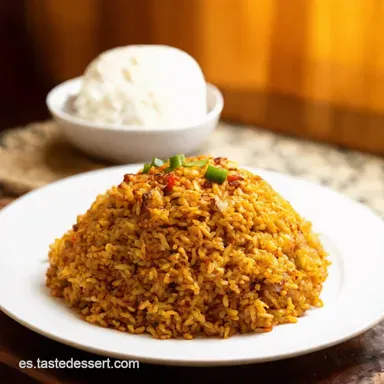 Nasi Goreng Mi Arroz Frito Indonesio Secreto Tarjeta de receta