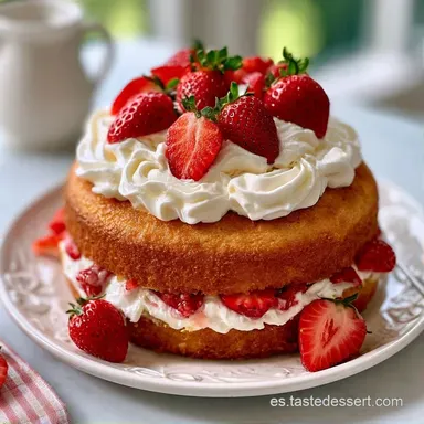 Pastel de Fresas para 8 Personas Tarjeta de receta