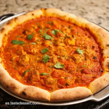 Pizza Tikka Masala India en tu Mesa Tarjeta de receta