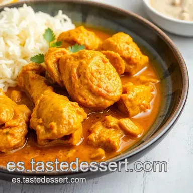 Pollo al Curry Cremoso: Un Toque Espa&ntilde;ol &iexcl;Que te Encantar&aacute;! Tarjeta de receta