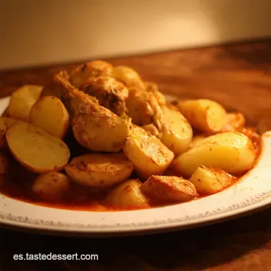 Pollo al Horno con Patatas Receta F&aacute;cil y Jugosa de la Abuela Tarjeta de receta