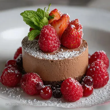 Postre de Chocolate F&aacute;cil y R&aacute;pido Sin Horno Tarjeta de receta