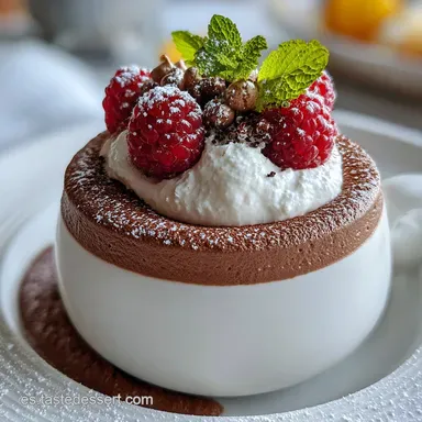 Postre Halloween con Chocolate: No-Bake Textura Nube Tarjeta de receta