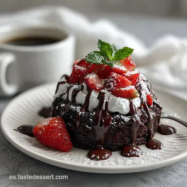 Postre de Chocolate sin Horno: &iexcl;F&aacute;cil y R&aacute;pido en 5 Minutos! Tarjeta de receta