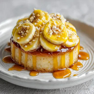 Postre de pl&aacute;tanos en 30 Minutos Tarjeta de receta