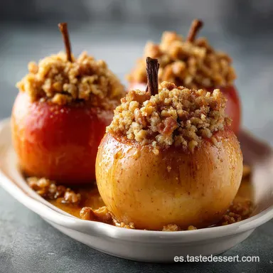Postre de manzana y canela para diab&eacute;ticos en Horno Saludable Tarjeta de receta