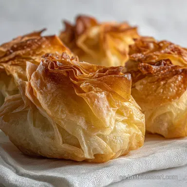 Postre de Masa Filo y Manzana Crispy Baked in 45 Minutes Tarjeta de receta