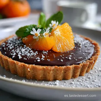 Postre de naranja y chocolate sin horno Tarjeta de receta