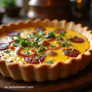 Receta de Quiche Lorraine con Champi&ntilde;ones El Cl&aacute;sico Franc&eacute;s Elevado Tarjeta de receta