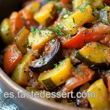 Ratatouille Provenzal: Un Cl&aacute;sico F&aacute;cil y Delicioso Tarjeta de receta