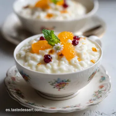 Receta Arroz Con Leche Casero para 8 Porciones Tarjeta de receta
