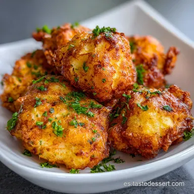 Receta Bu&ntilde;uelo de Bacalao: Crujientes y Esponjosos para 4 Raciones Tarjeta de receta